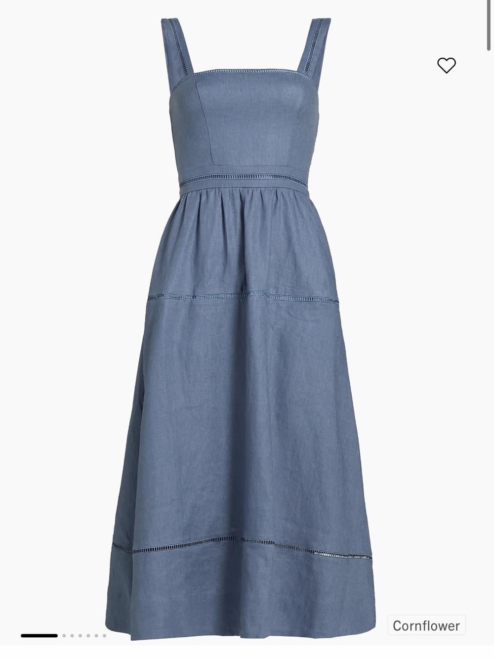 ✨NWT✨Reformation Everett Midi Dress in Cornflower Blue Linen